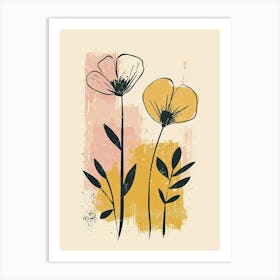 Delhi Flower Market Boho Minimalist Style Art Print