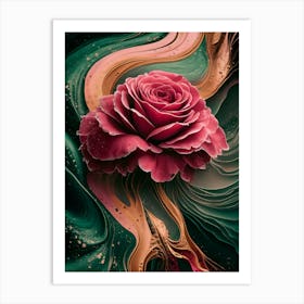 Abstract Rose 1 Art Print