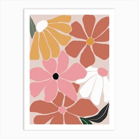 Abstract Flowers 2 Art Print