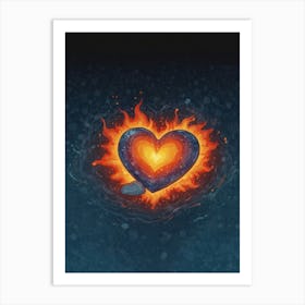 Heart Of Fire 66 Art Print