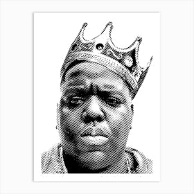 Biggie Smalls Line Art Art Print