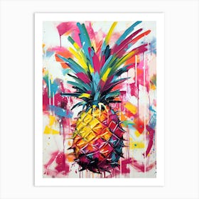 Food and Art Unite: Pineapple in Street Style Art Print