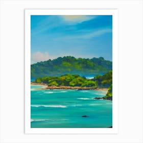 Manuel Antonio National Park Costa Rica Blue Oil Painting 1  Art Print