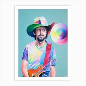 Jason Mraz Colourful Illustration Art Print