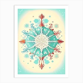 Unique, Snowflakes, Vintage Sketch 2 Art Print