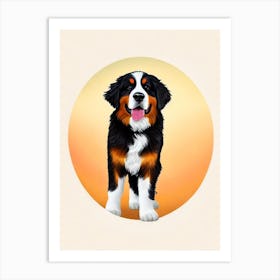 Bernese Mountain Dog Illustration Dog Art Print