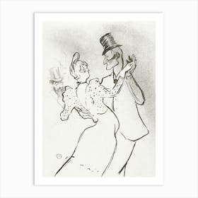 The Dancer La Goulue And Valentin Le Désossé Dancing In The Moulin Rouge (1894), Henri de Toulouse-Lautrec Art Print