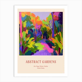 Colourful Gardens San Diego Botanic Garden Usa 2 Red Poster Art Print