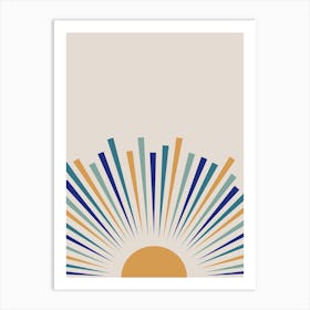 Colorful Sun Art Print