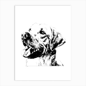 Man’s Best Friend - Labrador Sihouette Art Print