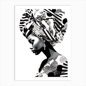 African Woman In A Turban 14 Art Print