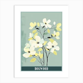 Dogwood Tree Flat Illustration 2 Poster Art Print