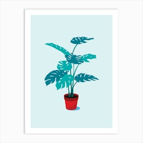 Monstera Plant Wall Art Art Print