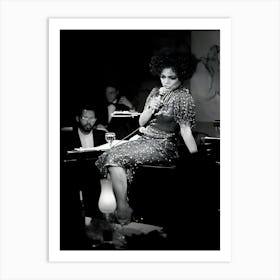 Eartha Kitt Performing At The Cafe Carlyle In New York City On January 26, 1994 Art Print