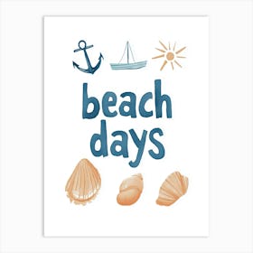 Beach Days (Version 2) Art Print