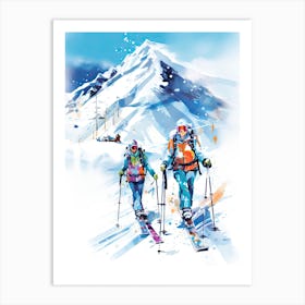 Gudauri   Georgia, Ski Resort Illustration 0 Art Print