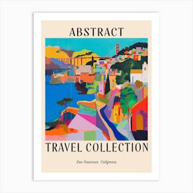 Abstract Travel Collection Poster San Francisco Usa 3 Art Print