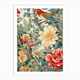 Bird In A Flower Art Print