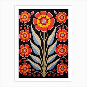 Flower Motif Painting Carnation 3 Art Print