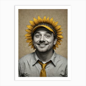 Sunflower Man 1 Art Print