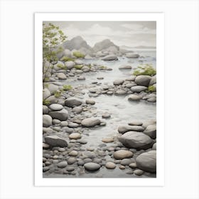 Rocks By The River Art Print