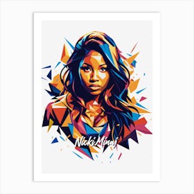 Nicki Minaj 03 Portrait Music Icon Style WPAP Pop Art Art Print