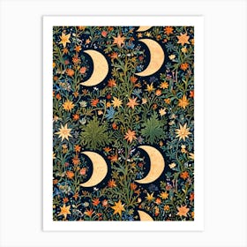 William Morris Moon And Stars 5 Póster