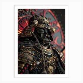 Darth Vader As A Vintagepunk Samurai 06 Art Print