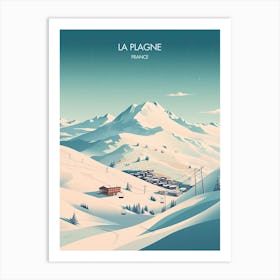 Poster Of La Plagne   France, Ski Resort Illustration 1 Art Print