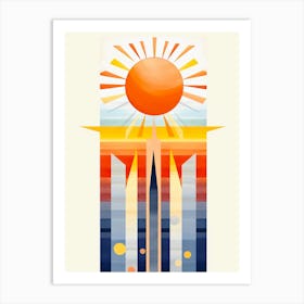 modern sun iii Art Print