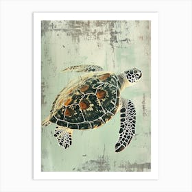 Isolated Sea Turtle 1 Art Print