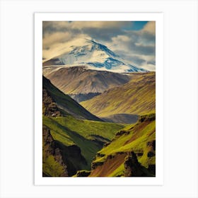 Vatnajökull National Park 2 Iceland Vintage Poster Art Print