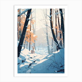 Winter Rabbit 2 Illustration Art Print