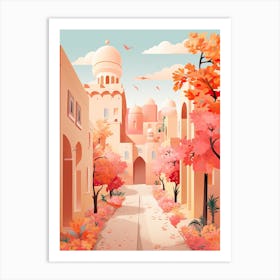 Abu Dahbi In Autumn Fall Travel Art 2 Art Print