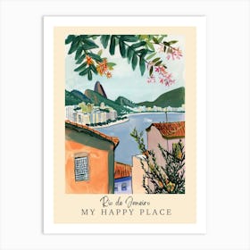 My Happy Place Rio De Janeiro 2 Travel Poster Art Print