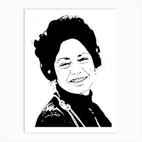 Bette Nesmith Graham Portrait Black In White Art Print