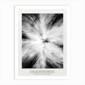 Enlightenment Abstract Black And White 7 Poster Art Print