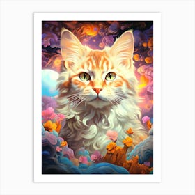 Cat In The Clouds 1 Art Print