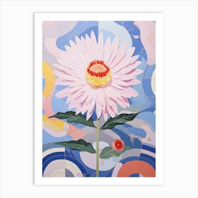 Asters 6 Hilma Af Klint Inspired Pastel Flower Painting Art Print