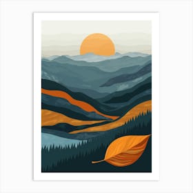 Autumn Leaves In The Mountains Art Print