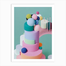 Abstract Cake  Art Print