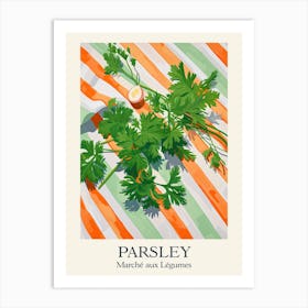 Marche Aux Legumes Parsley Summer Illustration 4 Art Print