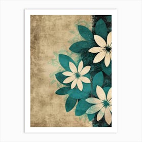 Flowers On A Background Art Print