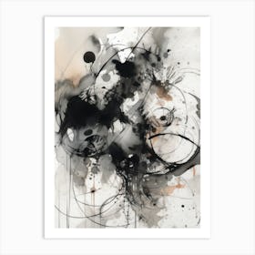 Black and White Abstract Art Print