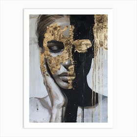 Gold And Black 47 Art Print