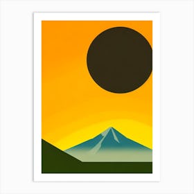 Arenal Volcano National Park Costa Rica Retro Two Tone Art Print