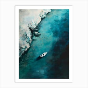 Boat In The Sea 1 Art Print