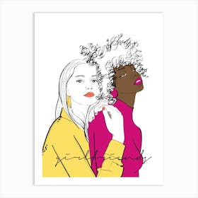 Girlfriends Art Print