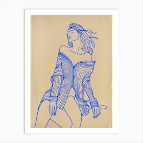 Woman In A Shirt 2 Art Print