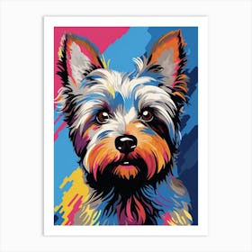 Pop Art Comic Style Yorkshire Terrier 4 Art Print